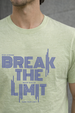 Break The Limit Green Regular Fit Printed T-shirt
