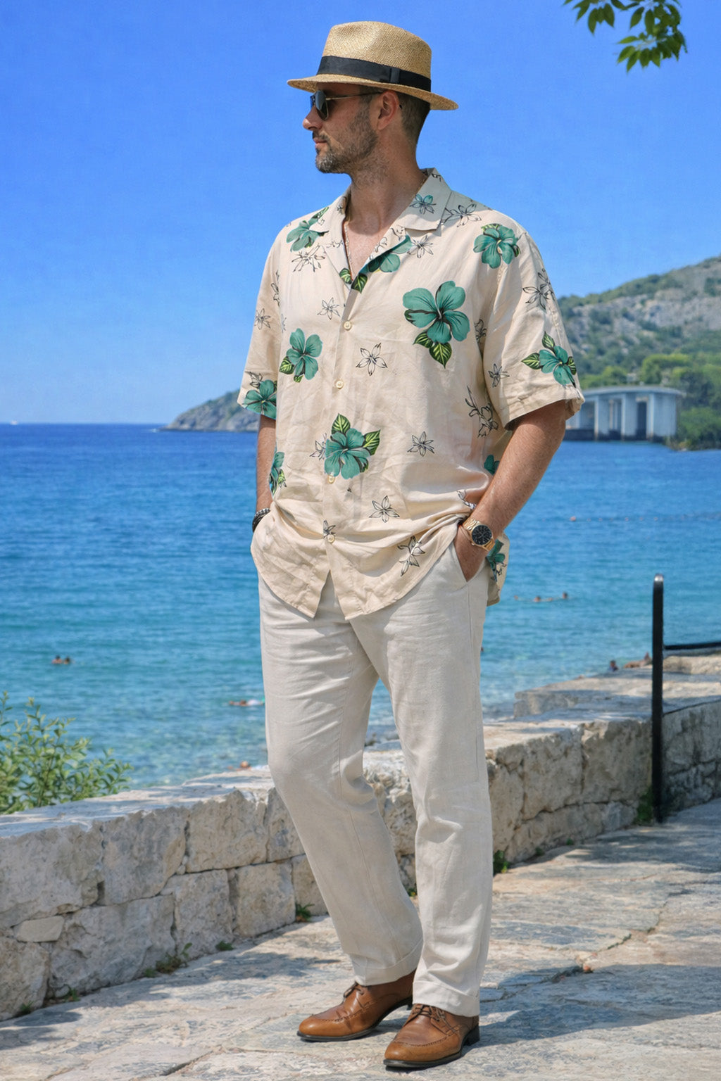 Seafoam Floral Swanwhite All Over Print Oversized Exclusive Shirt