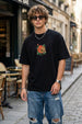 Integrity Black Oversized Back Graphic Printed T-shirt