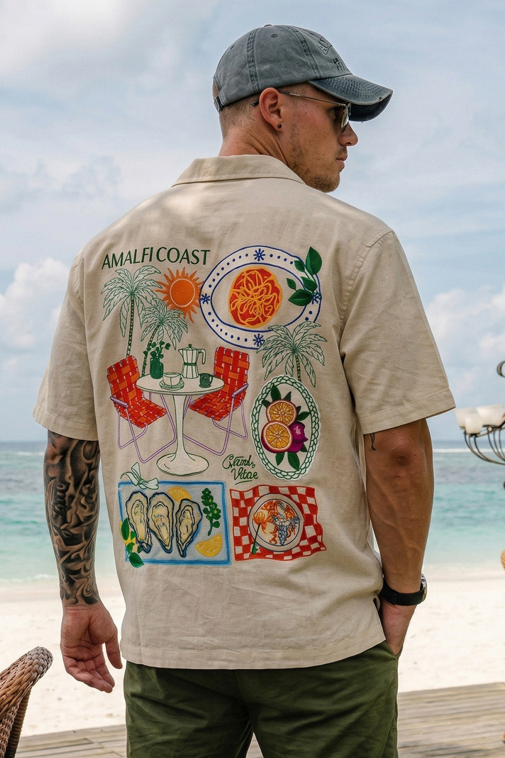 Good Vibes Swanwhite Oversized Printed Exclusive Shirt