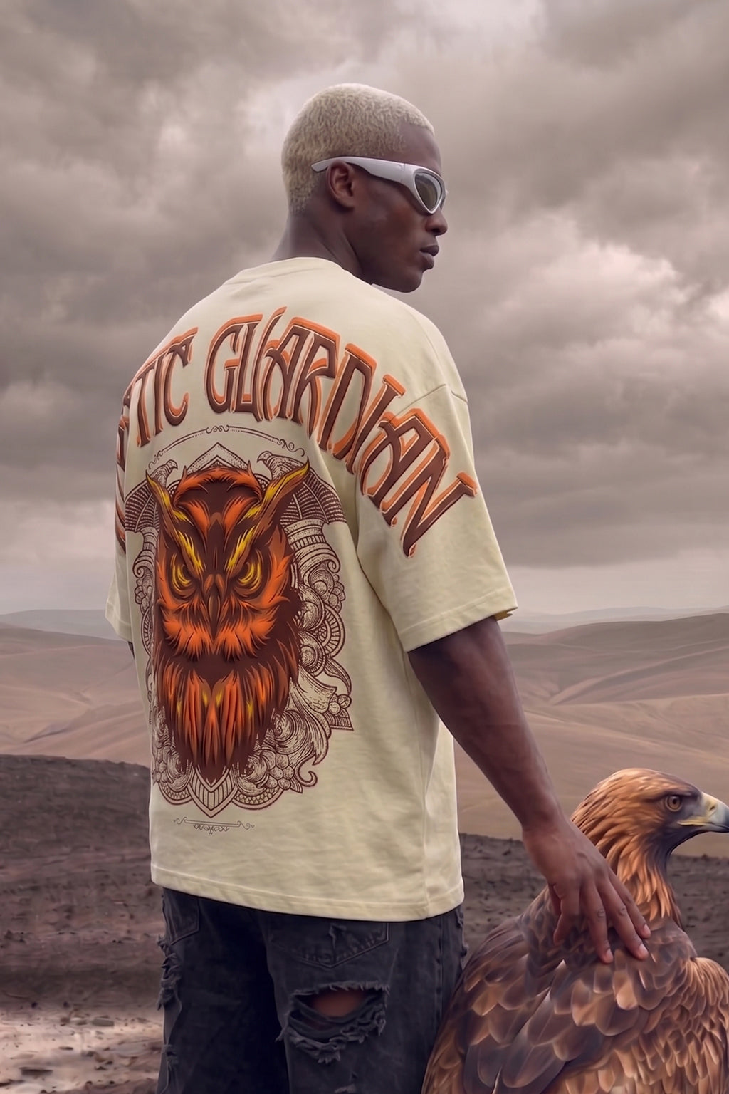 Guardian Owl Swanwhite 3D Puff Print Exclusive T-shirt Supreme Edition