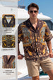 Ancient History Brown All Over Print Oversized Exclusive Shirt