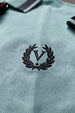 Imperial Crest Stripe Collar Light Blue Regular Fit Polo T-shirt