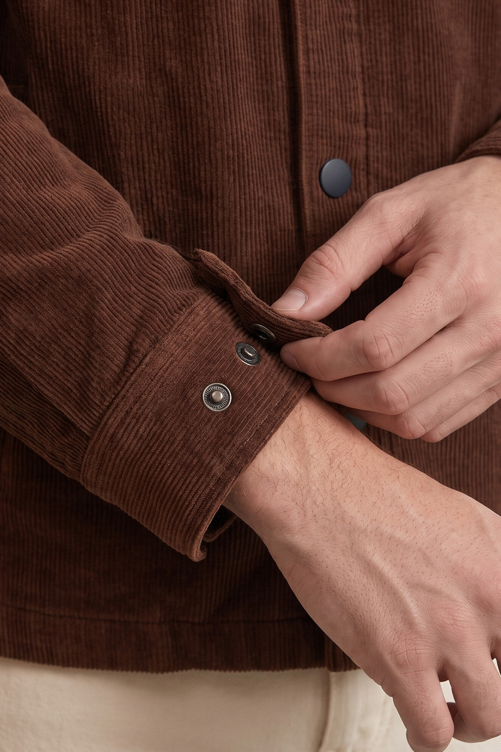 Chocolate Brown 4 Pocket Loose Fit Exclusive Corduroy Jacket