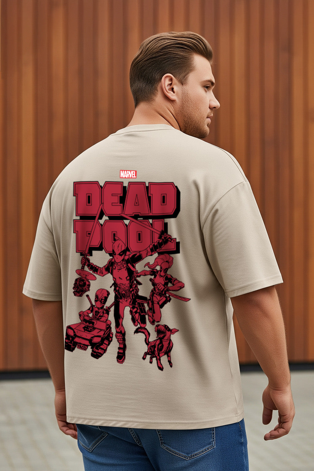 Dead Pool Swanwhite Graphic Printed Plus Size T-shirt