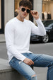 Henley White Solid T-shirt