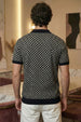 Black Jacquard Textured Regular Fit Exclusive Polo T-Shirt