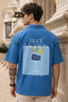 Blue Lagoon Blue Oversized Printed Exclusive Shirt