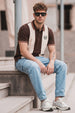 Chocolate Swanwhite Colorblock Regular Fit Exclusive Pique Lycra Polo T-Shirt