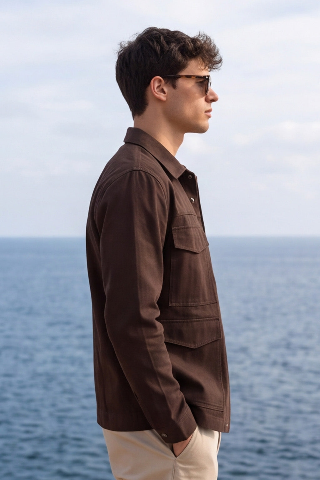 Veirdo Exclusive Brown Premium Button Detail Exclusive Shacket