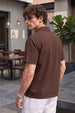 Brown Utility Twill Cropped Short-Sleeve Exclusive Shirt