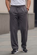 Grey Minimalist Loopknit Loose Fit Streetwear Jogger