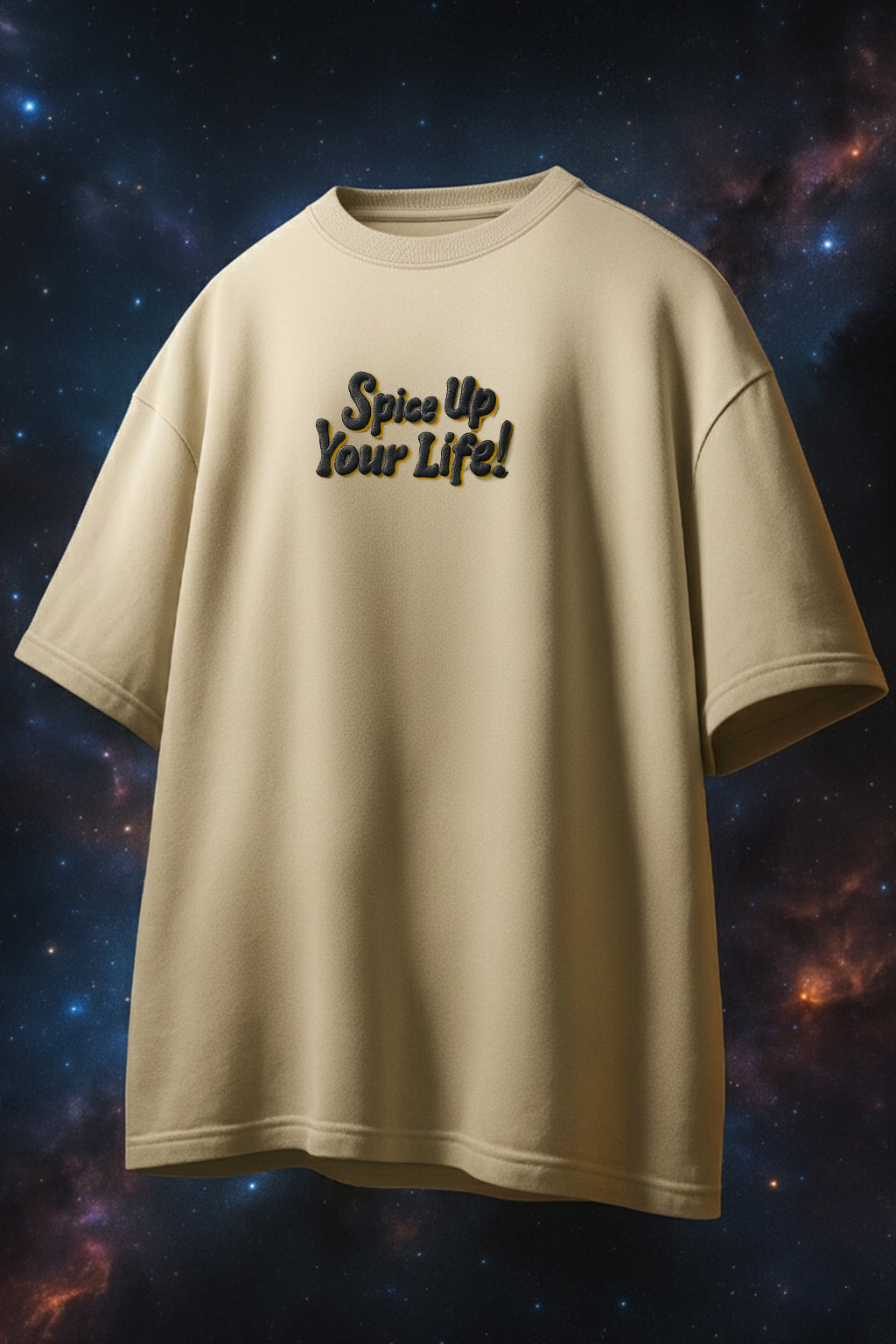 Don't Panic Swanwhite Oversized Puff Printed Exclusive T-shirt