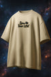 Don't Panic Swanwhite Oversized Puff Printed Exclusive T-shirt
