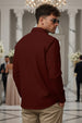 Maroon Plain Relaxed Fit Full Sleeve Dual Pocket Utility Exclusive Shirt