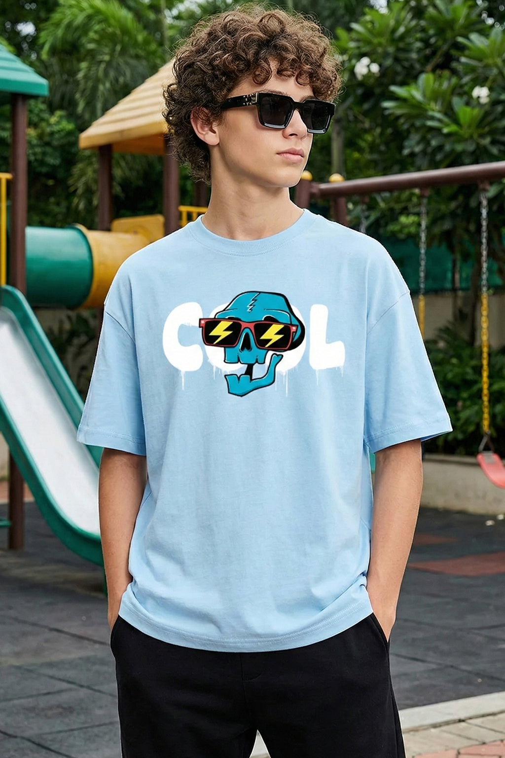 Cool Dutch Canal Oversized Graphic Printed Boys T-shirt