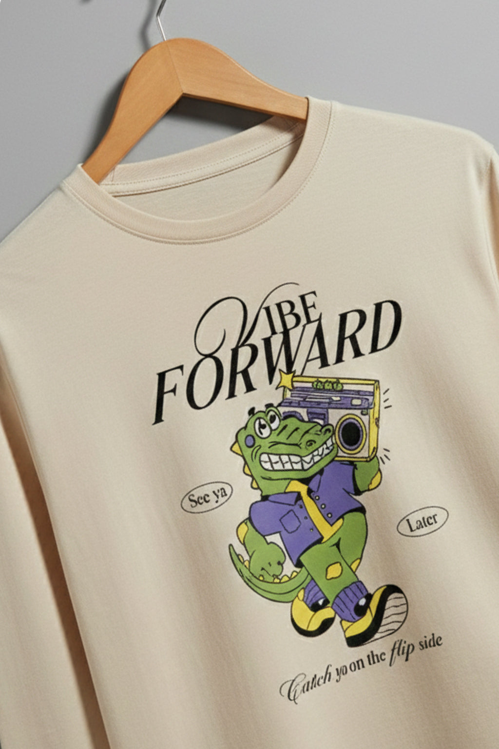 Be Forward Swanwhite Full Sleeves Regular Fit Printed T-shirt