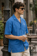 Blue Lagoon Blue Oversized Printed Exclusive Shirt