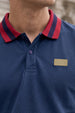 Navy Contrast Collar Regular Fit Exclusive Pique Lycra Polo T-Shirt