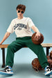 Aventurine Solid Baggy Fit Cargo Joggers