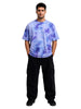 Smoke Lilac Oversized Tie-Die Printed T-shirt