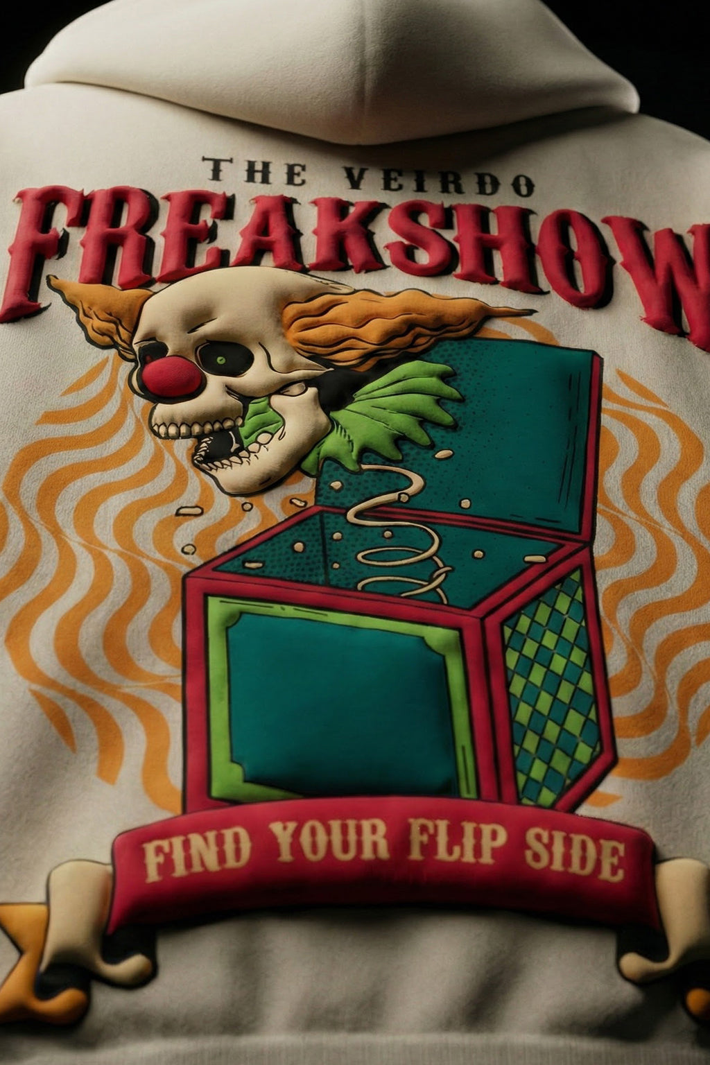 Freakshow Marshmallow Oversized Printed Exclusive Hoodie