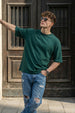 Dark Green Plain Oversized T-shirt