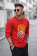 Octopus Red Full Sleeves Regular Fit Printed T-shirt