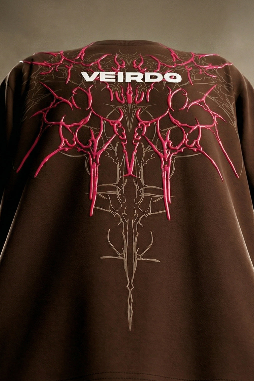 Veirdo Brown Silicon Printed Exclusive T-shirt Supreme Edition