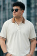White Plus Size Polo T-shirt