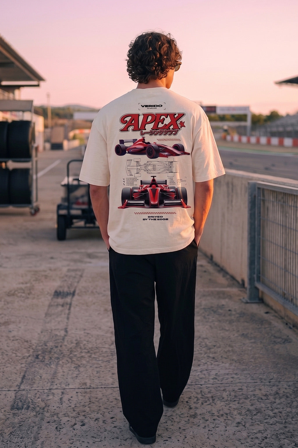 Apex Swanwhite Oversized Back Printed T-shirt