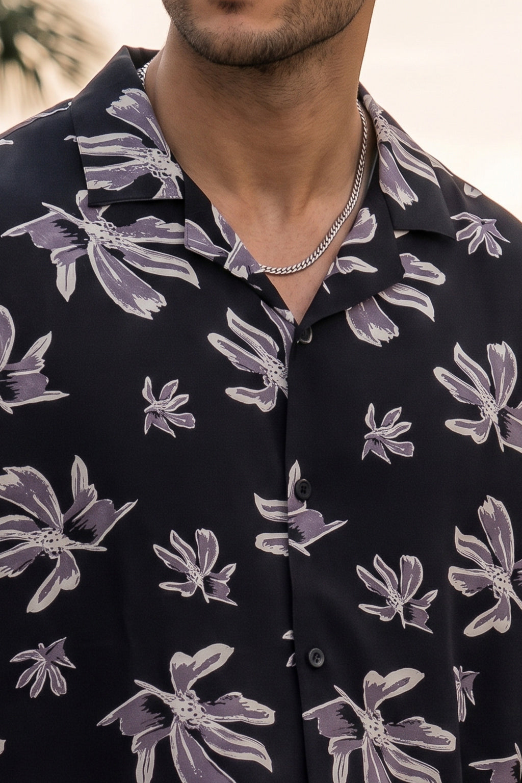 Crimson Petal Black All Over Printed Oversized Exclusive Shirt
