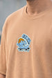 Cool Khakhi Oversized Textured T-shirt