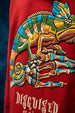 Disguised Red Oversized Puff Printed Exclusive Hoodie