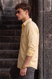 Double Cream Plain Relaxed Fit Full Sleeve Dual Pocket Utility Exclusive Shirt