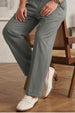Grey Tailored High-Waist Adjustable Weist Korean Pant