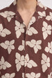 Mocha Brown All Over Printed Oversized Exclusive Shirt