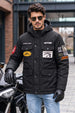 Black Multi-Patch Functional Pocket Hooded Jacket