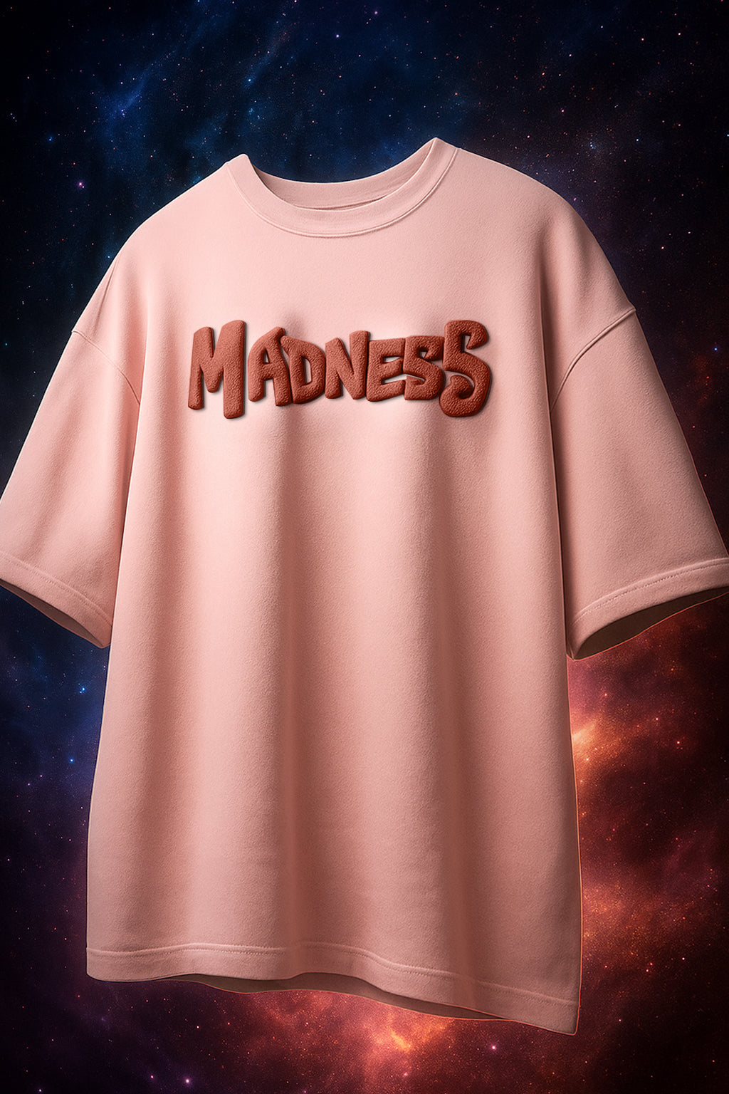 Madness Rose Water Oversized Puff Printed Exclusive T-shirt
