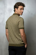 Olive Jacquard Textured Regular Fit Exclusive Polo T-Shirt