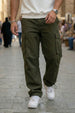 Olive 5 Pocket Woven Straight Fit Exclusive Cargo Pant With Adjustable Ankle