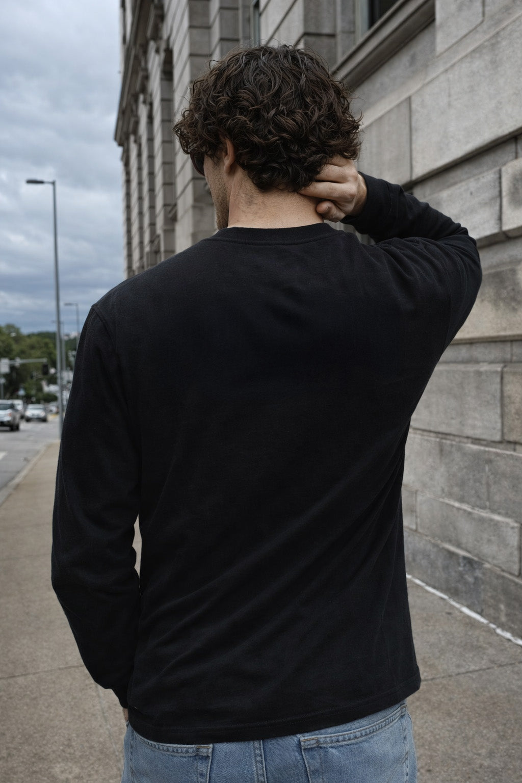 Boston Black Full Sleeves Regular Fit Printed T-shirt