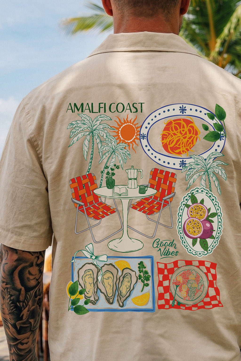 Good Vibes Swanwhite Oversized Printed Exclusive Shirt