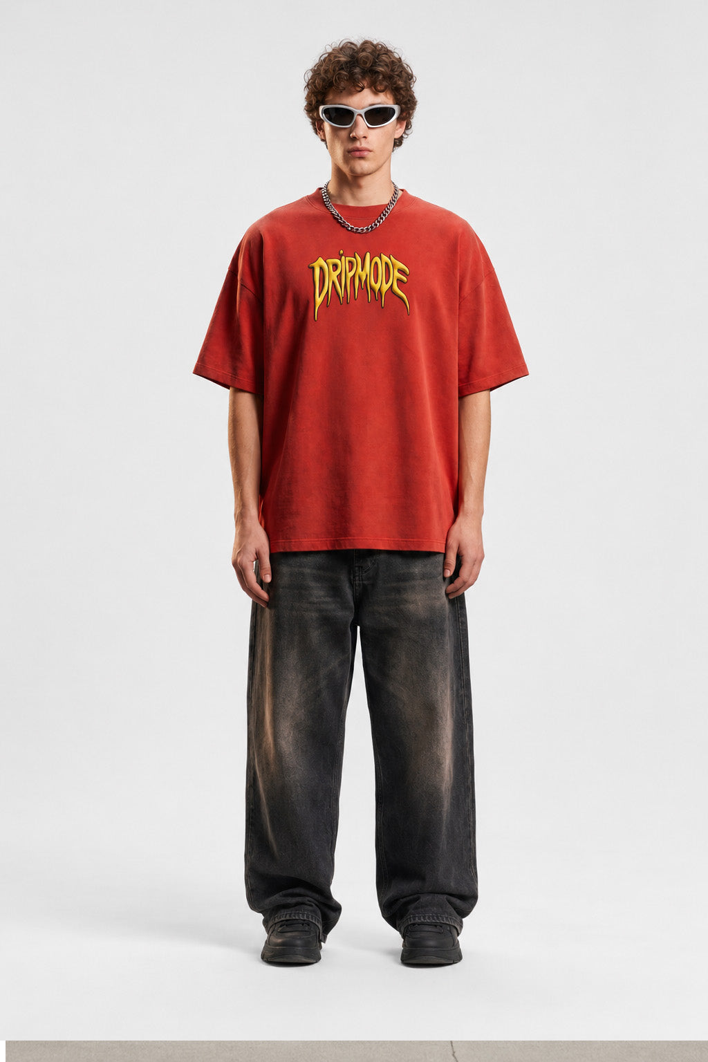 Dripmode Red 3D Puff Print Exclusive T-shirt Supreme Edition