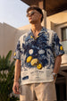 Midnight Garden White All Over Print Oversized Exclusive Shirt