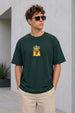 Dollar Teal Green Oversized Textured T-shirt
