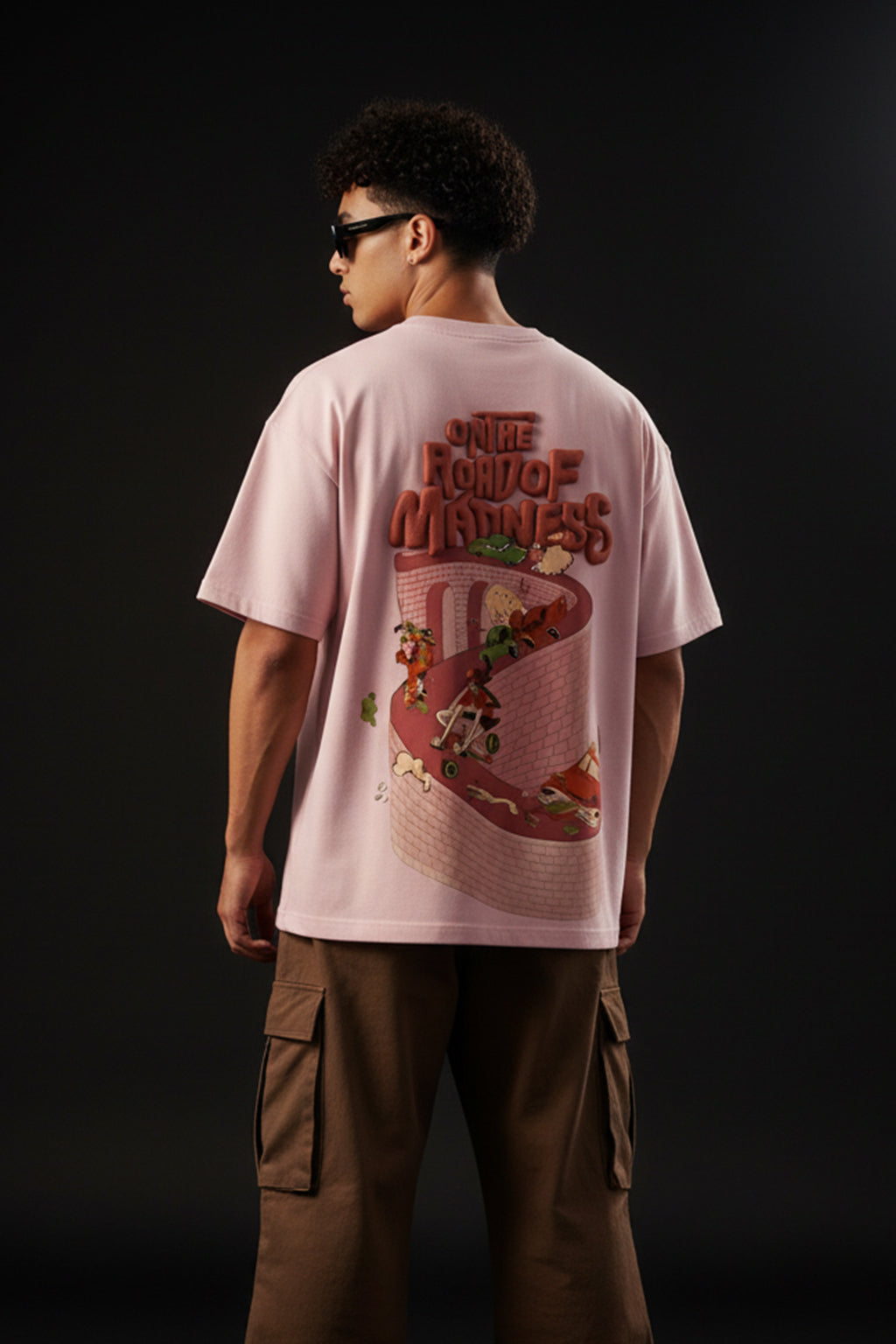 Madness Rose Water Oversized Puff Printed Exclusive T-shirt