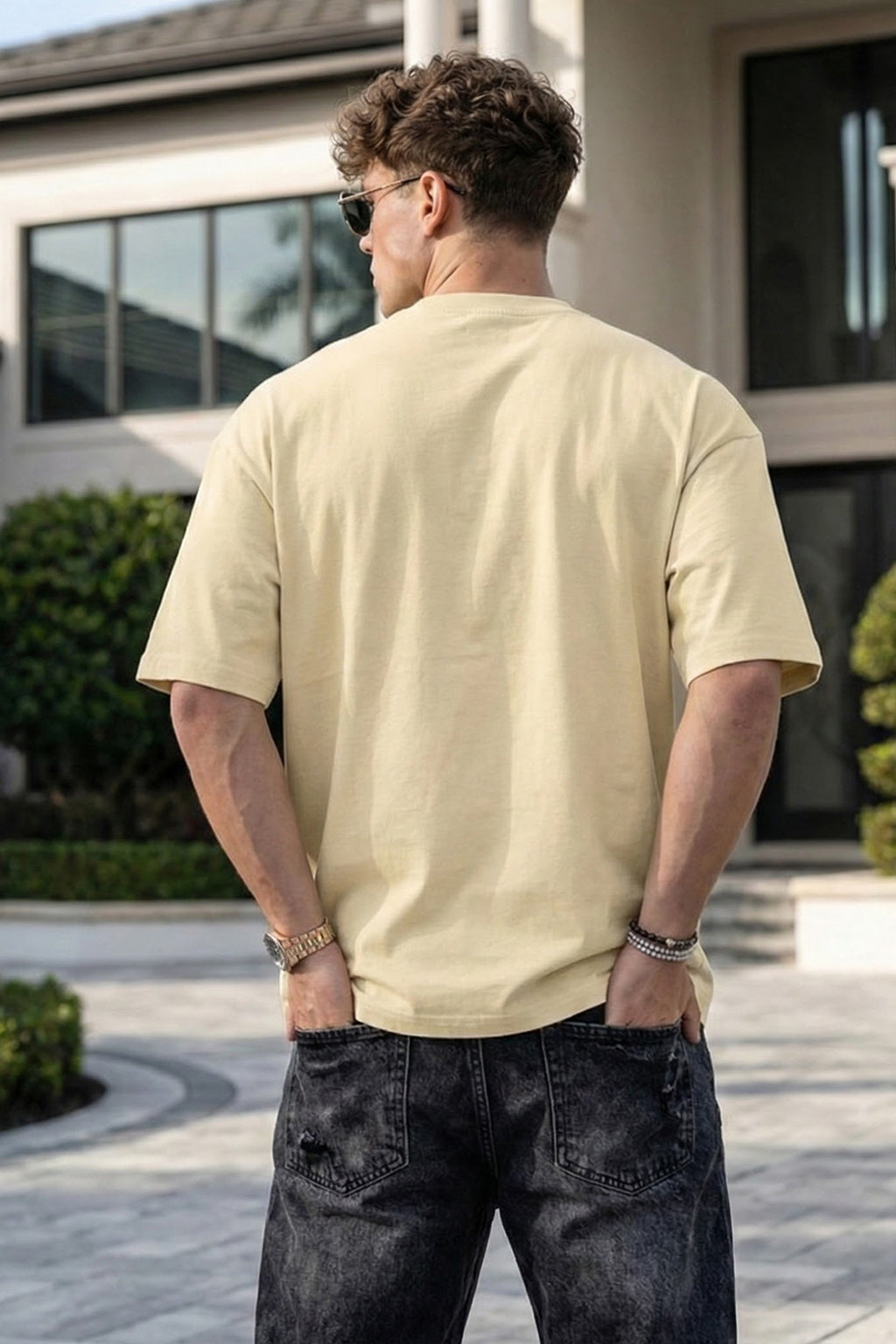 Swan White Plain Oversized T-shirt