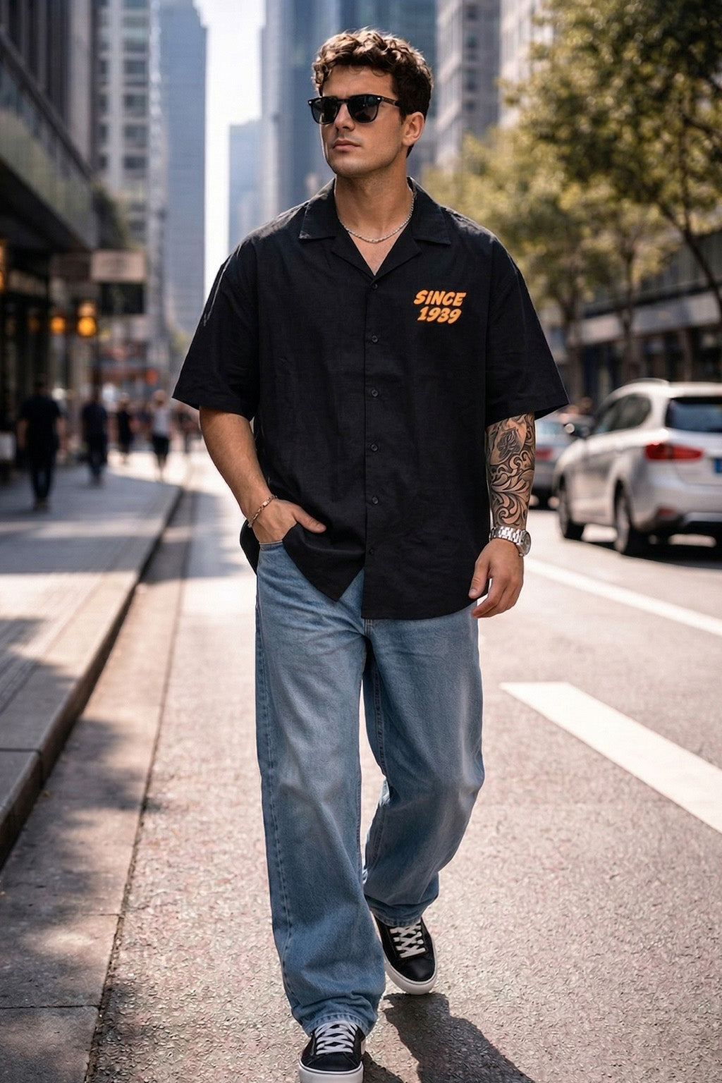 Marvel Comics Black Oversized Printed Exclusive Shirt