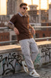 Chocolate Stripped Collar Regular Fit Exclusive Pique Lycra Polo T-Shirt